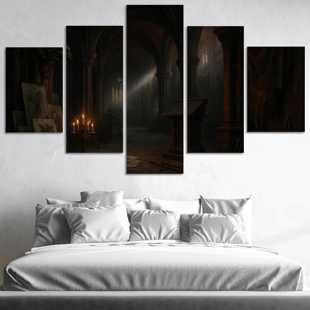 Cathedral Of Ink And Iron abstract paintings frame