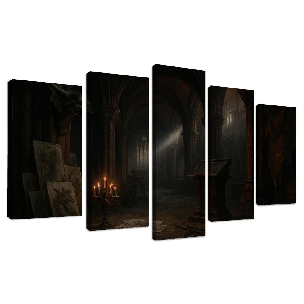 Cathedral Of Ink And Iron abstract paintings frame