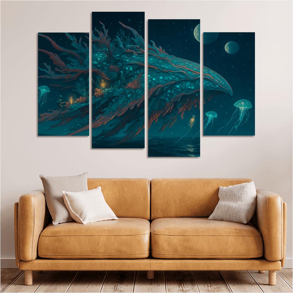Bioluminal Reefship wall decor