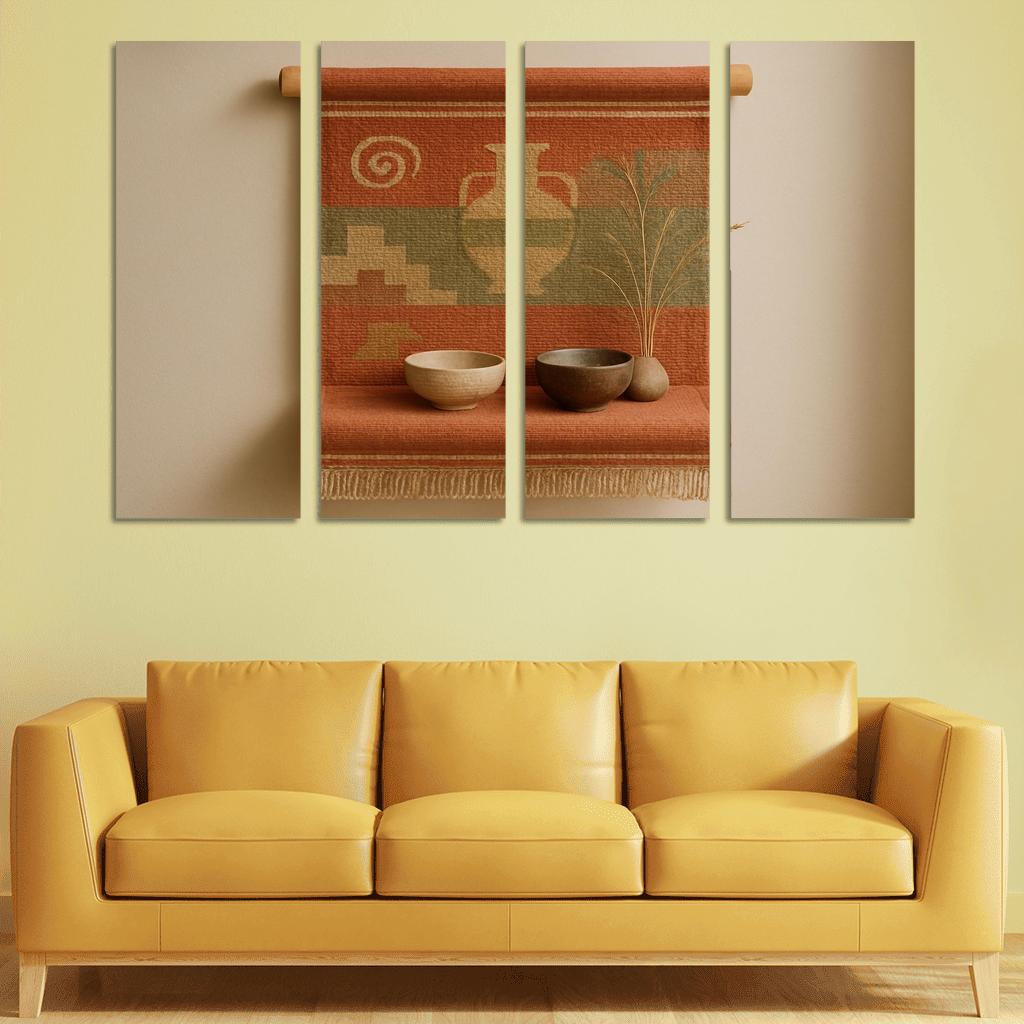 Terra Scroll Wall Tapestry Shelf abstract paintings frame