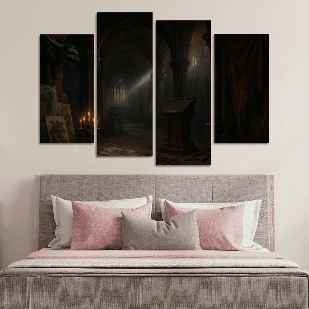 Cathedral Of Ink And Iron abstract paintings frame