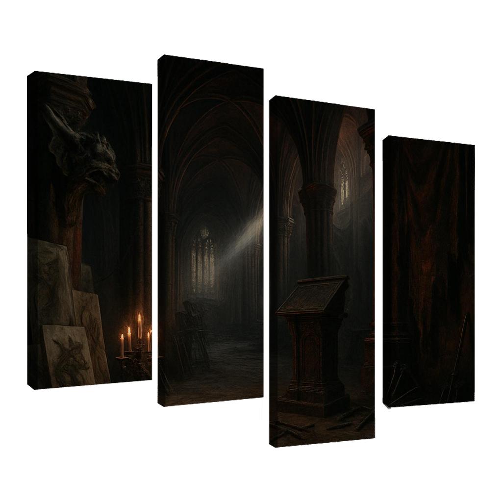 Cathedral Of Ink And Iron abstract paintings frame