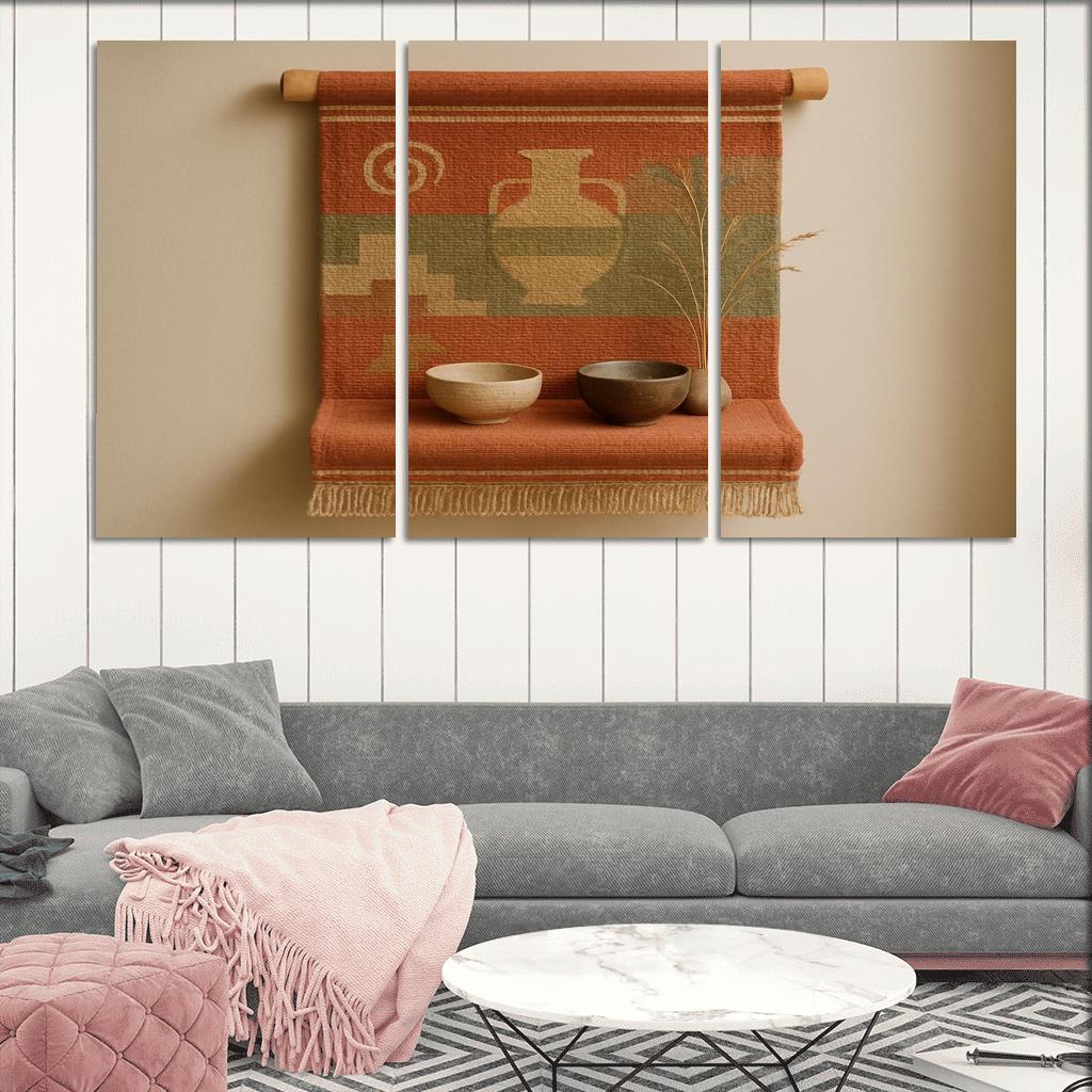 Terra Scroll Wall Tapestry Shelf abstract paintings frame