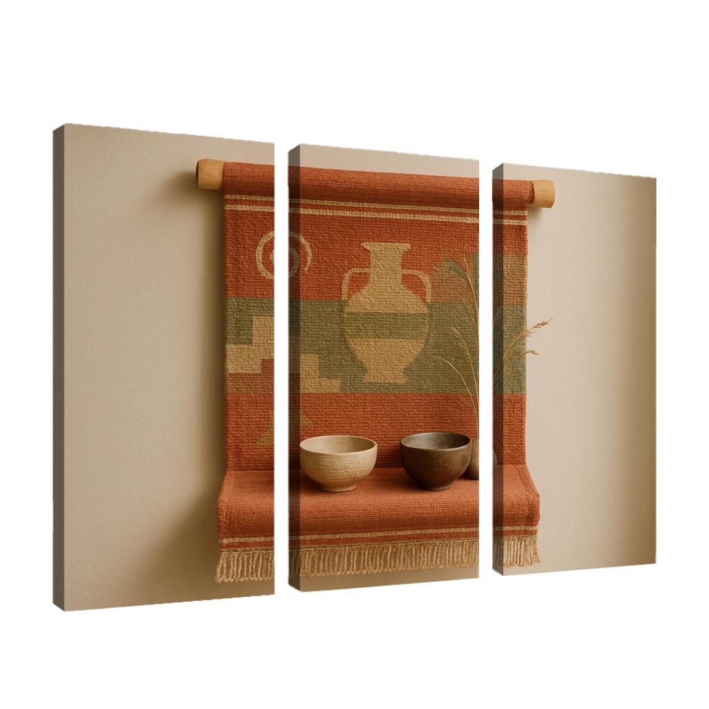 Terra Scroll Wall Tapestry Shelf abstract paintings frame