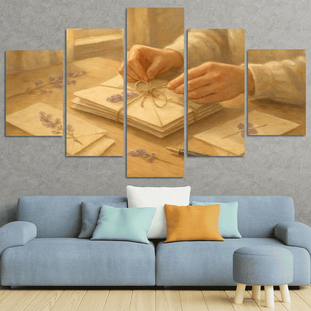 Handwritten Seasons A Mothers Threaded Letters premium artwork frames