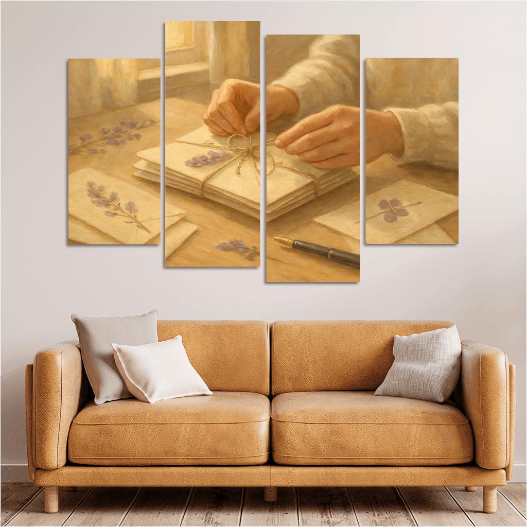 Handwritten Seasons A Mothers Threaded Letters premium artwork frames