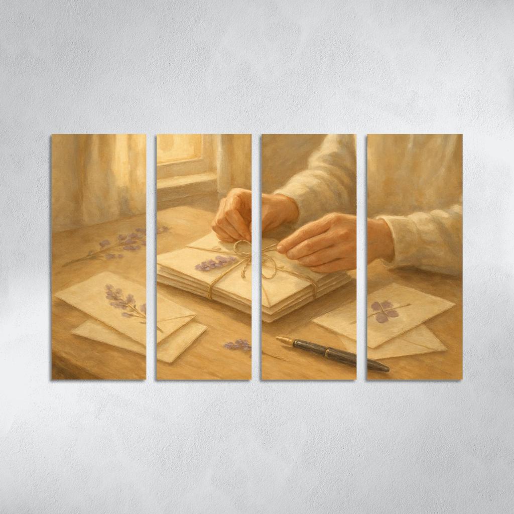 Handwritten Seasons A Mothers Threaded Letters premium artwork frames