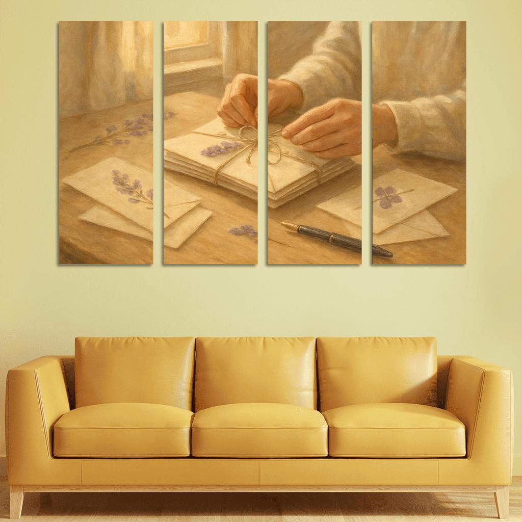 Handwritten Seasons A Mothers Threaded Letters premium artwork frames