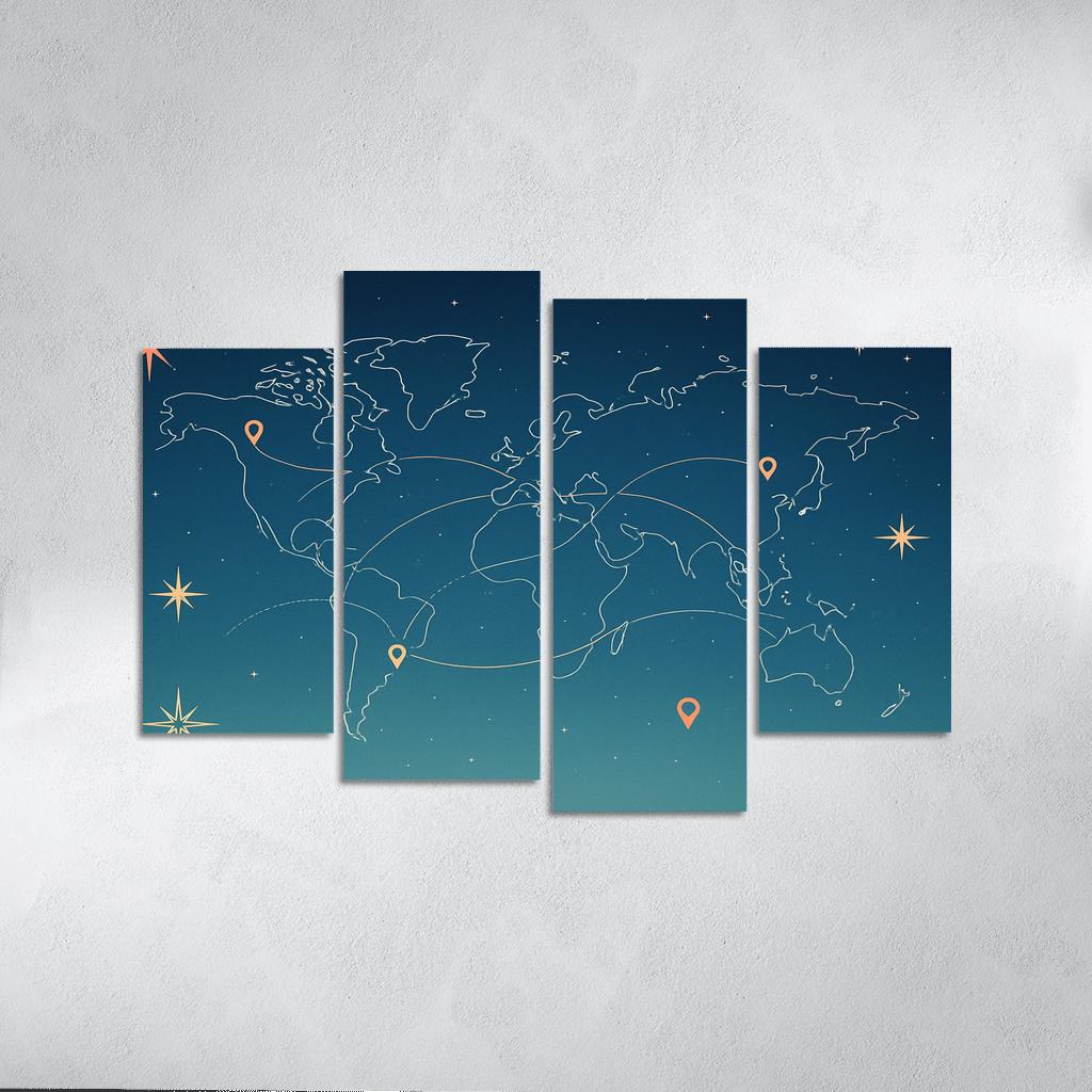 Celestial Voyage canvas paintings frame