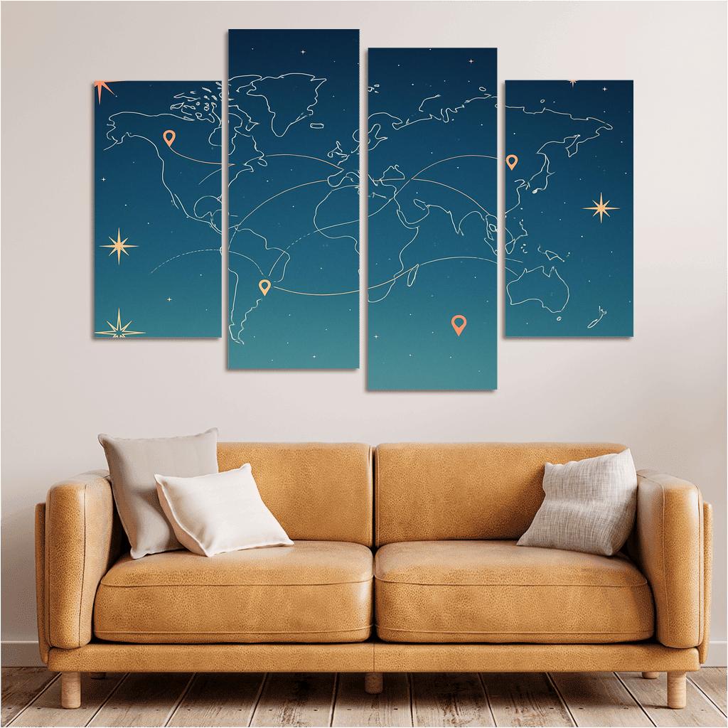 Celestial Voyage canvas paintings frame