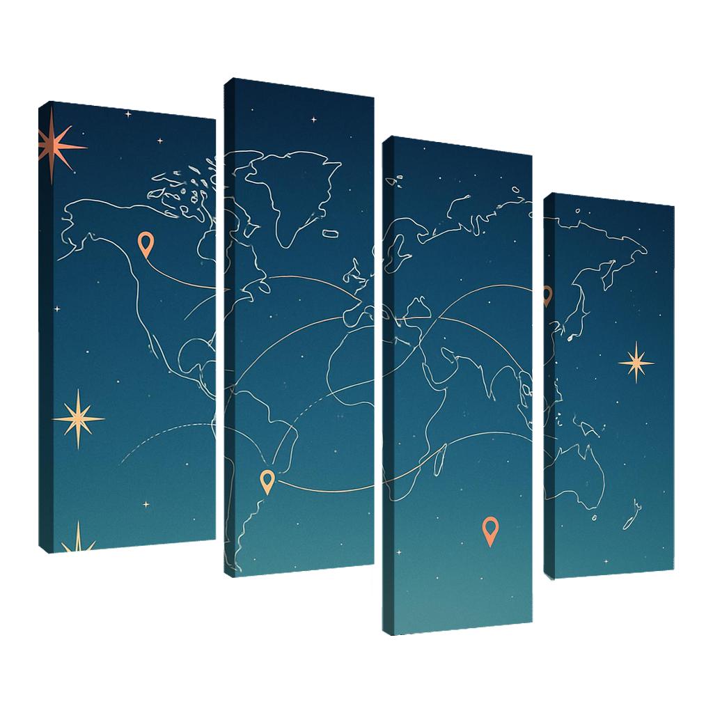Celestial Voyage canvas paintings frame