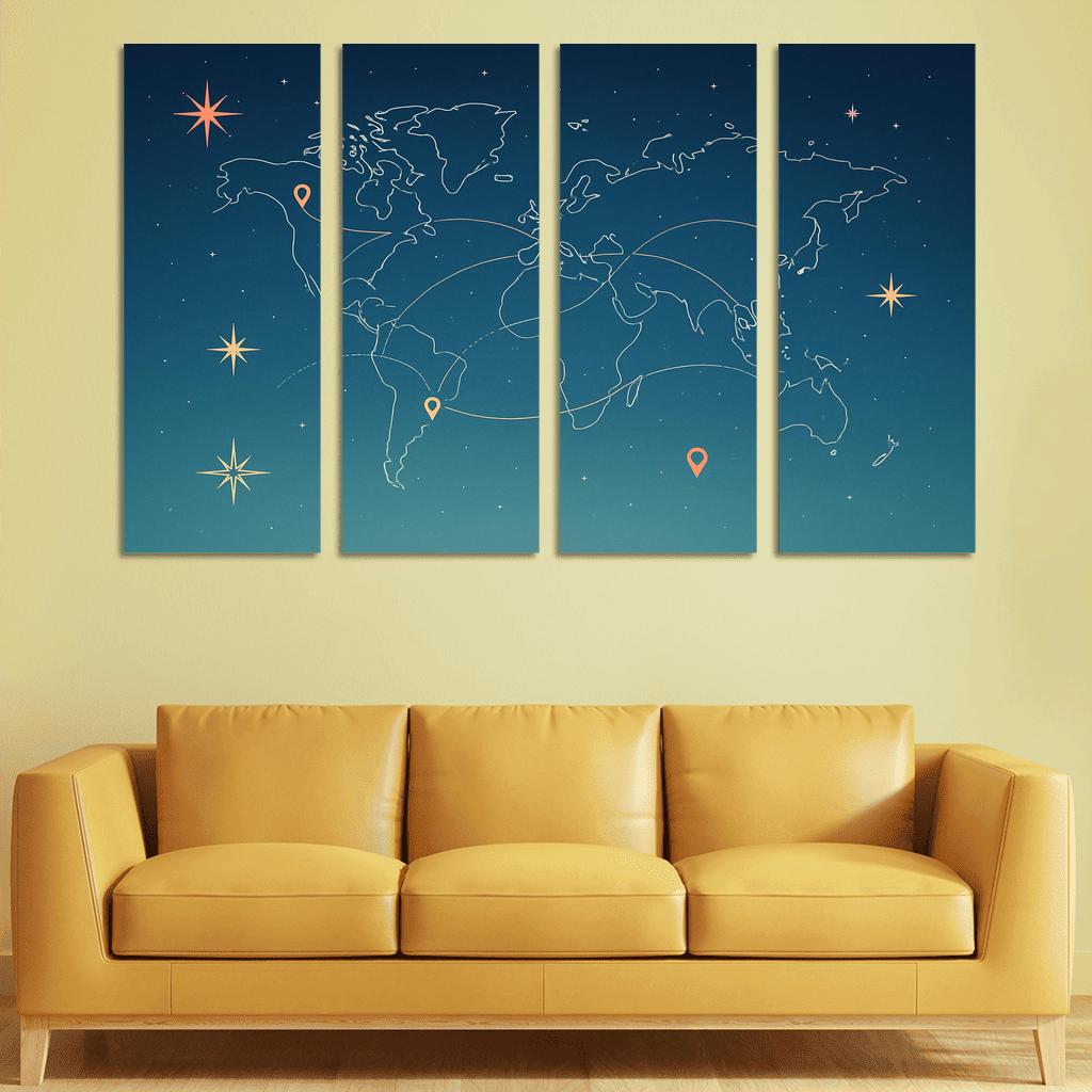 Celestial Voyage canvas paintings frame