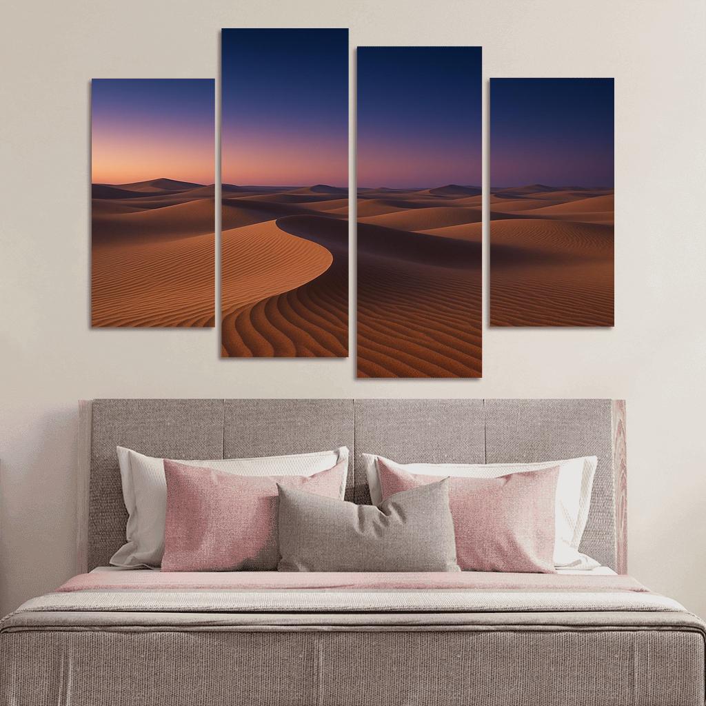The Twilight Glow Over Crystal Sand Dunes art trends