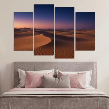 The Twilight Glow Over Crystal Sand Dunes art trends