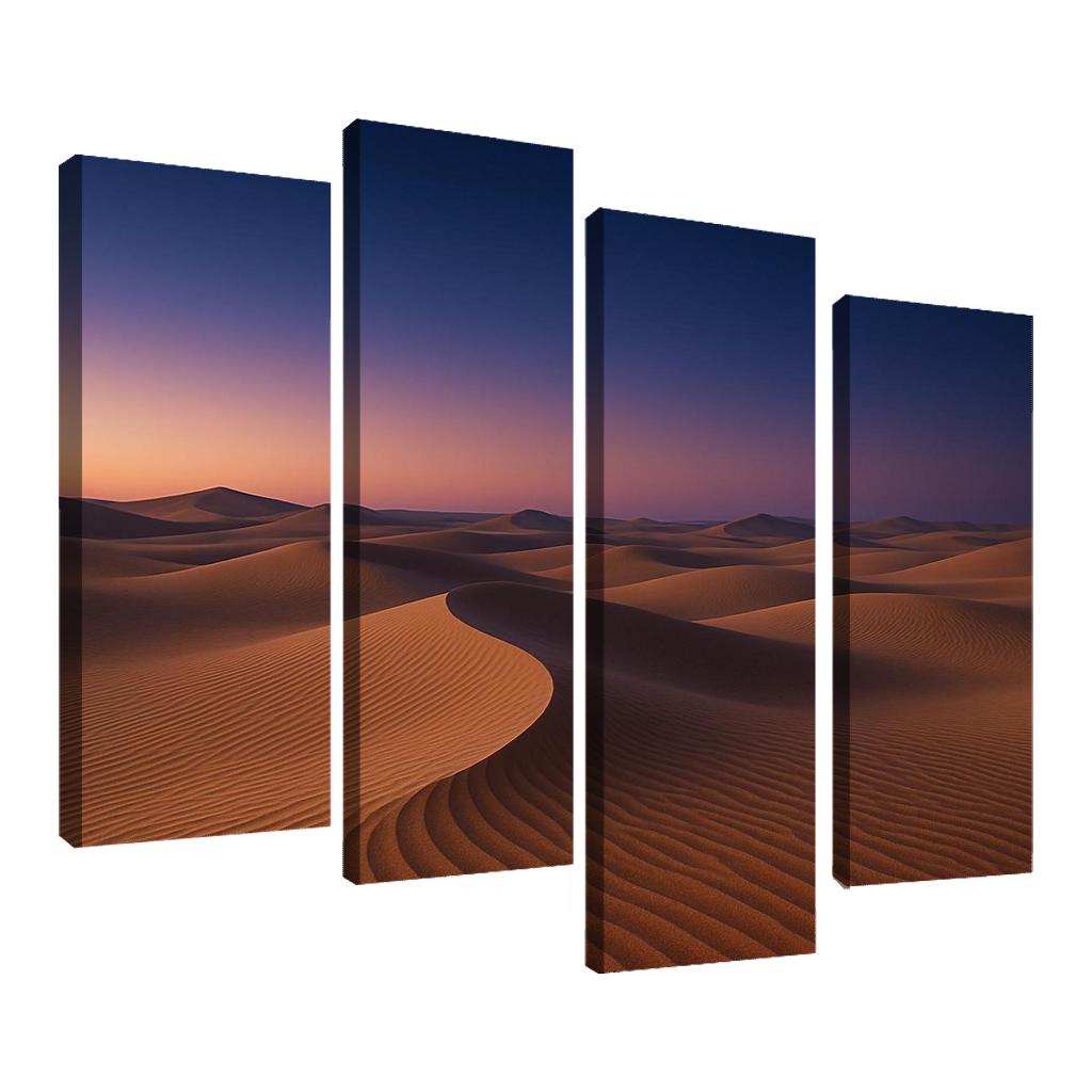 The Twilight Glow Over Crystal Sand Dunes art trends