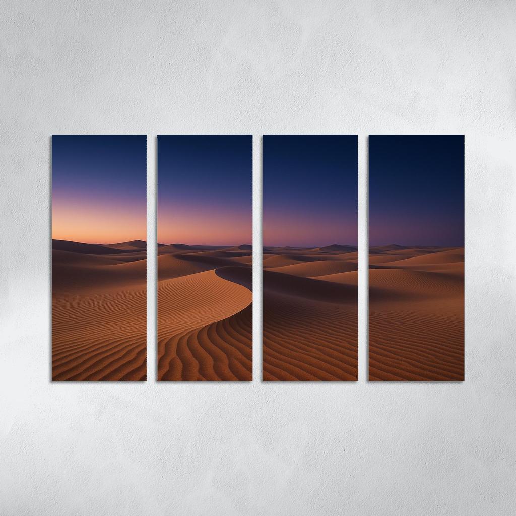 The Twilight Glow Over Crystal Sand Dunes art trends