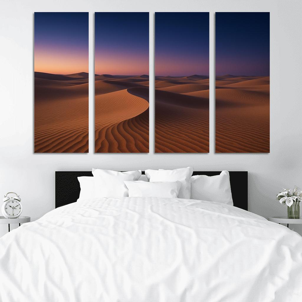 The Twilight Glow Over Crystal Sand Dunes art trends