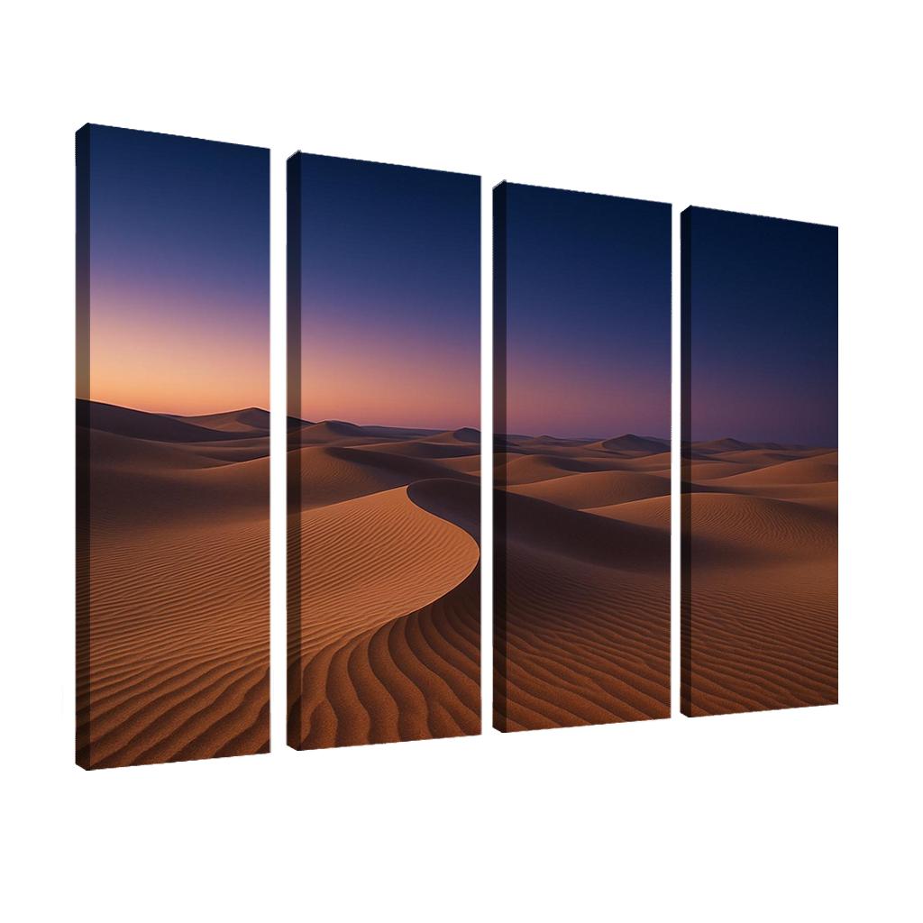 The Twilight Glow Over Crystal Sand Dunes art trends