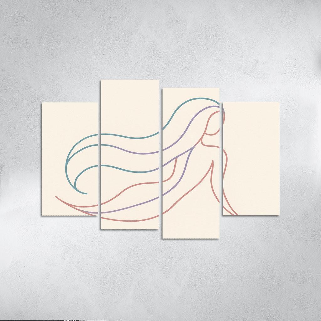 Ethereal Flow canvas paintings frame