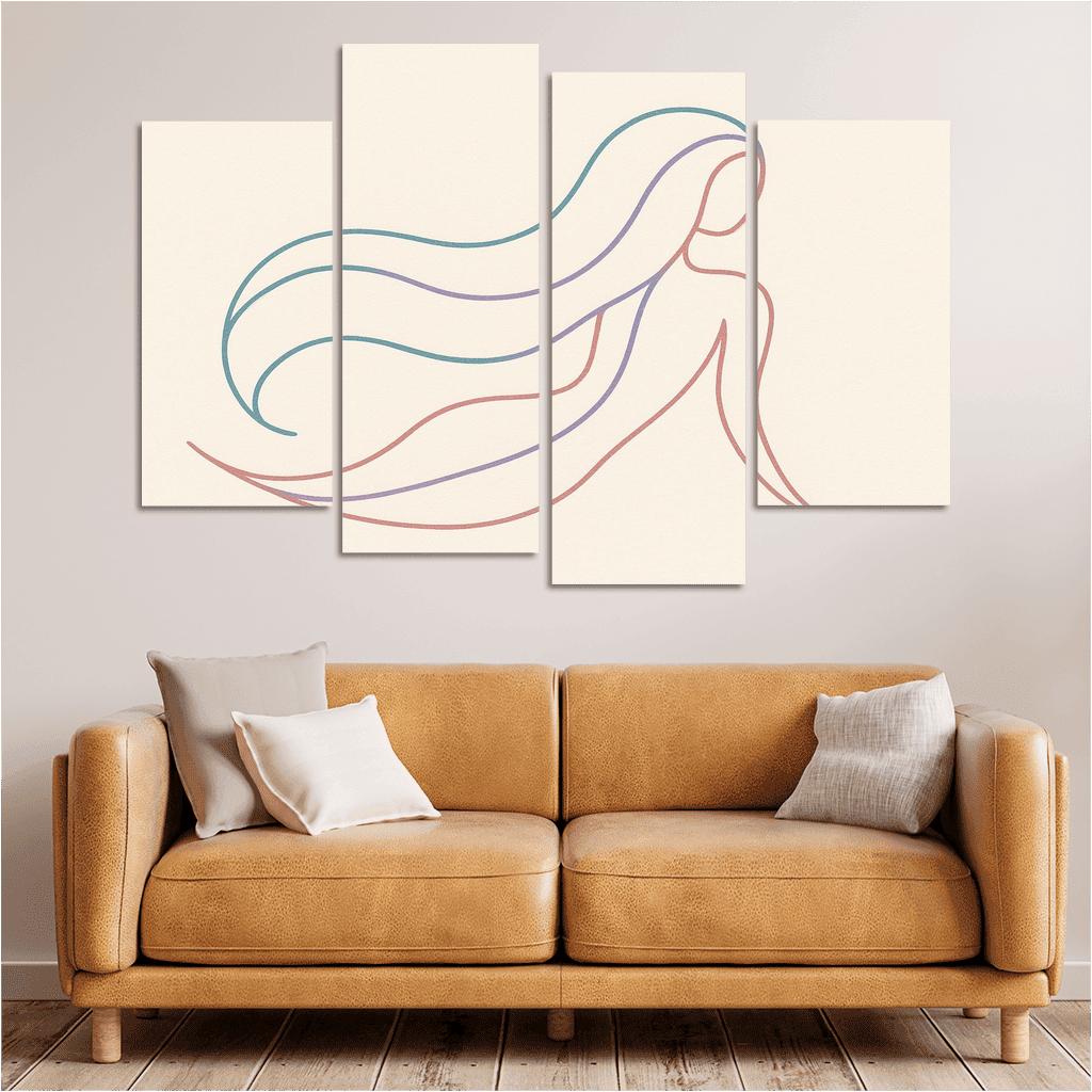 Ethereal Flow canvas paintings frame