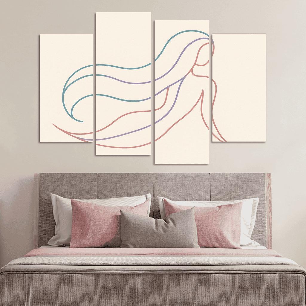 Ethereal Flow canvas paintings frame