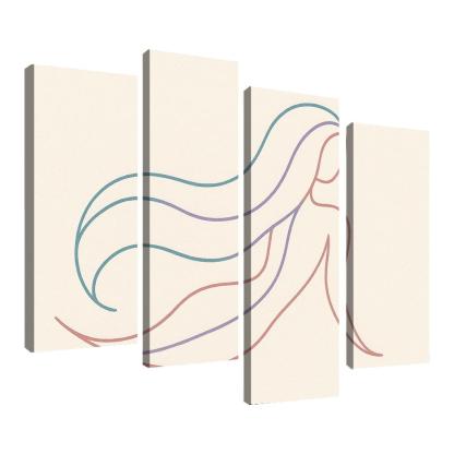 Ethereal Flow canvas paintings frame