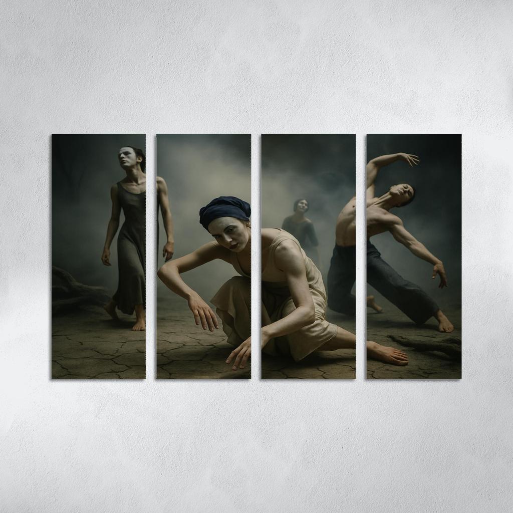 Butoh Shadows Japanese Avant Garde modern paintings frame