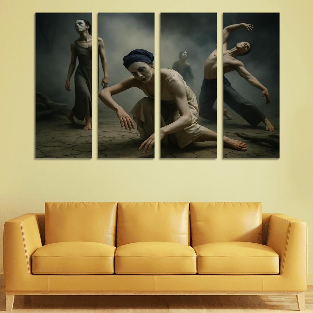 Butoh Shadows Japanese Avant Garde modern paintings frame