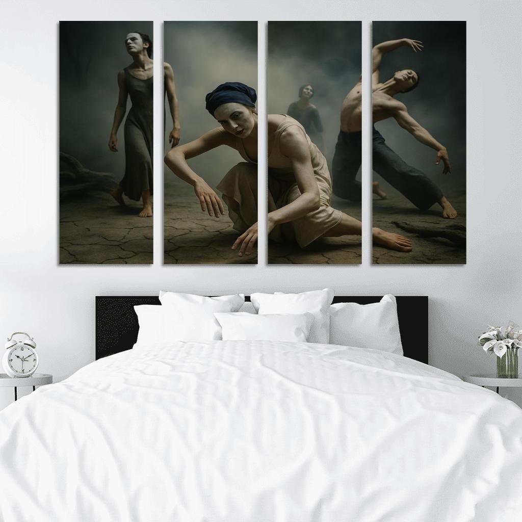Butoh Shadows Japanese Avant Garde modern paintings frame