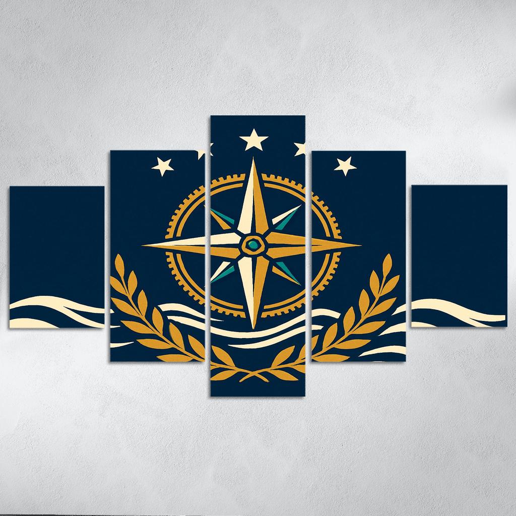 Maritime Compass Banner modern paintings frame