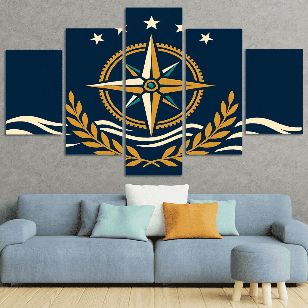 Maritime Compass Banner modern paintings frame