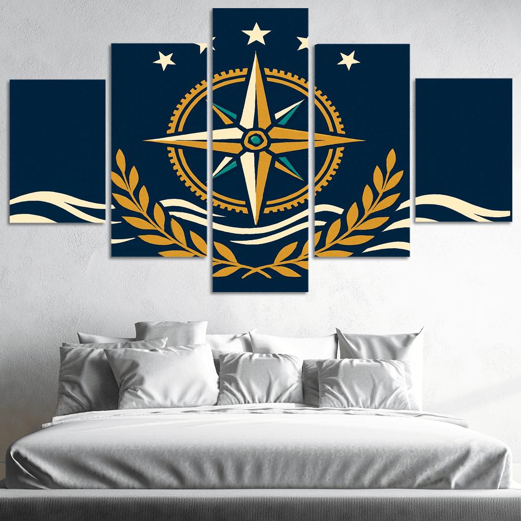 Maritime Compass Banner modern paintings frame
