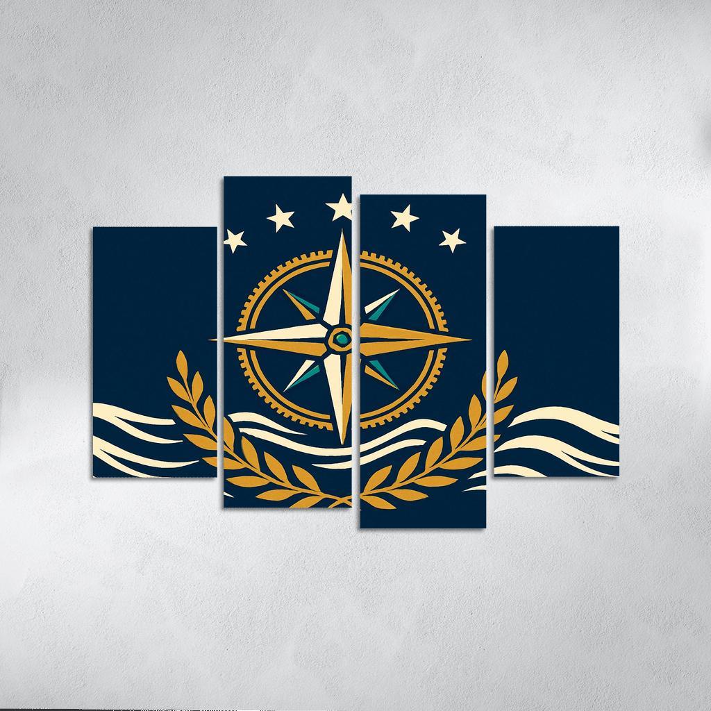 Maritime Compass Banner modern paintings frame