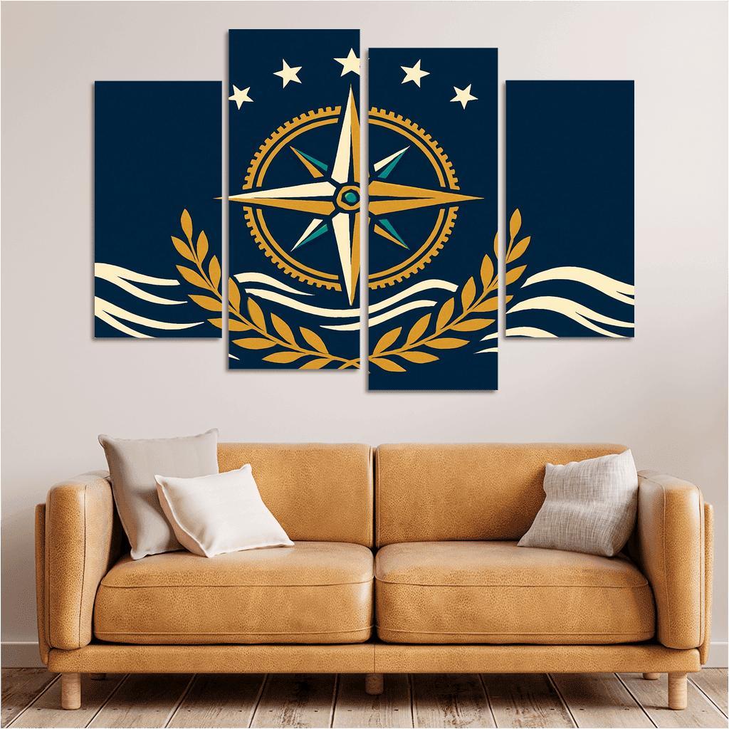 Maritime Compass Banner modern paintings frame