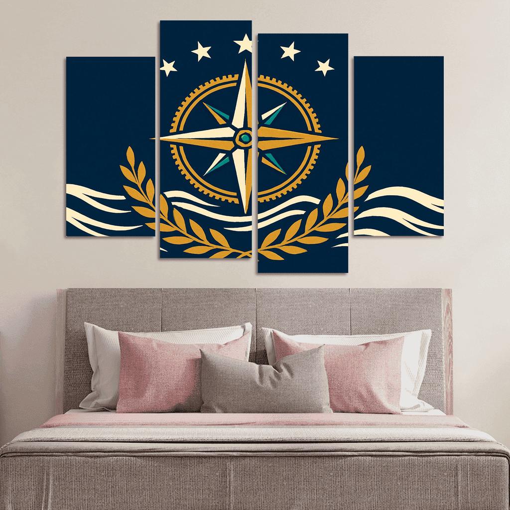 Maritime Compass Banner modern paintings frame