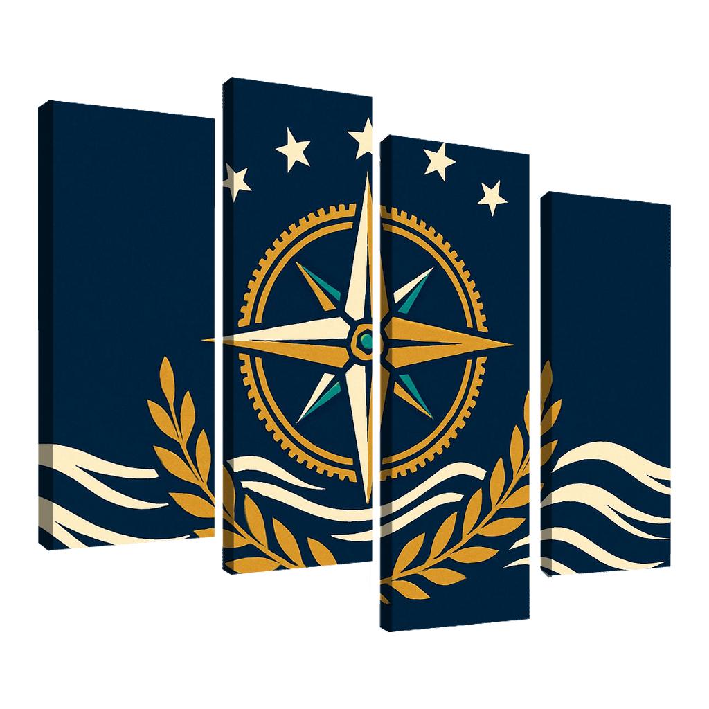 Maritime Compass Banner modern paintings frame