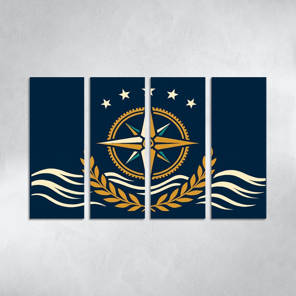 Maritime Compass Banner modern paintings frame