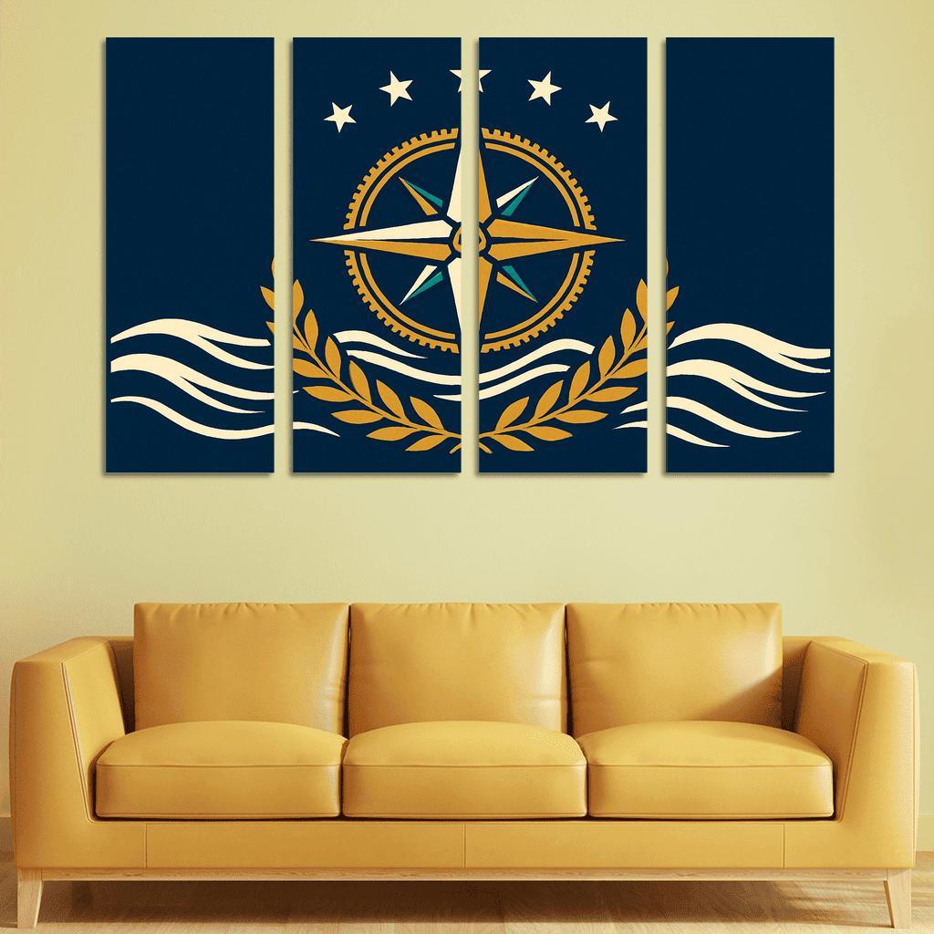 Maritime Compass Banner modern paintings frame