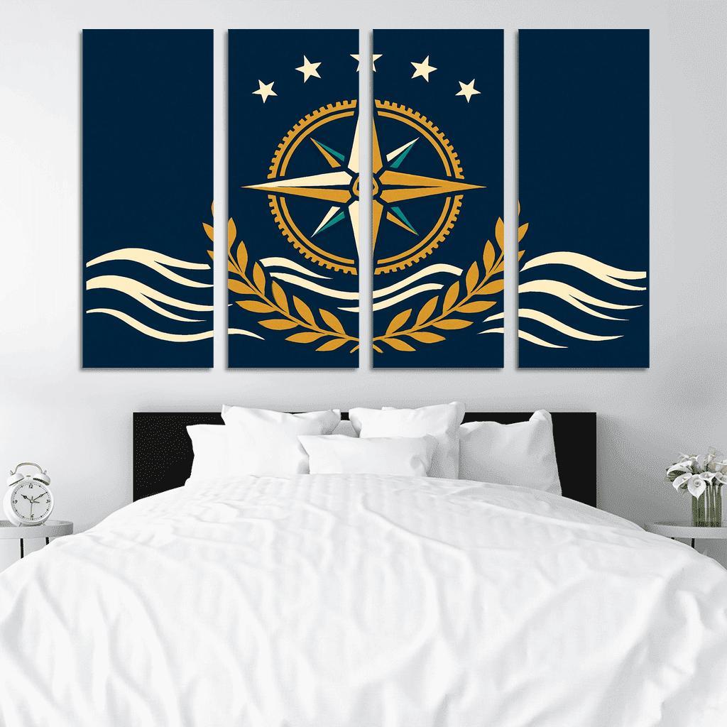 Maritime Compass Banner modern paintings frame