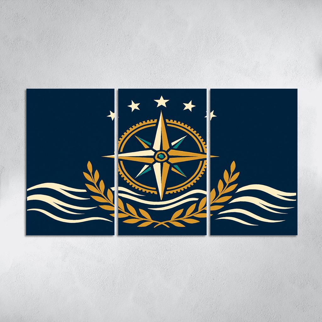 Maritime Compass Banner modern paintings frame