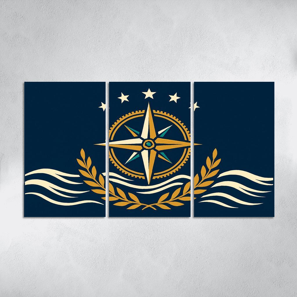 Maritime Compass Banner modern paintings frame