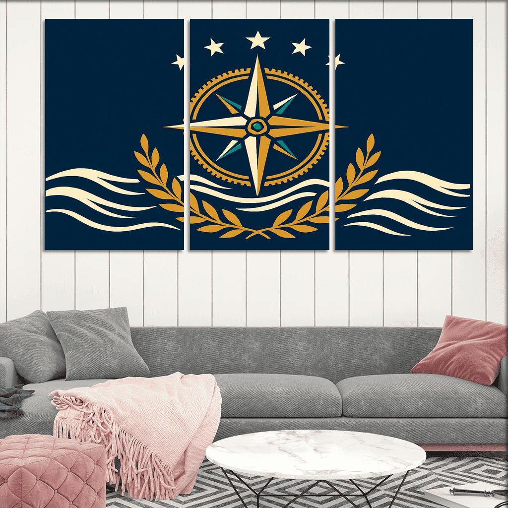 Maritime Compass Banner modern paintings frame