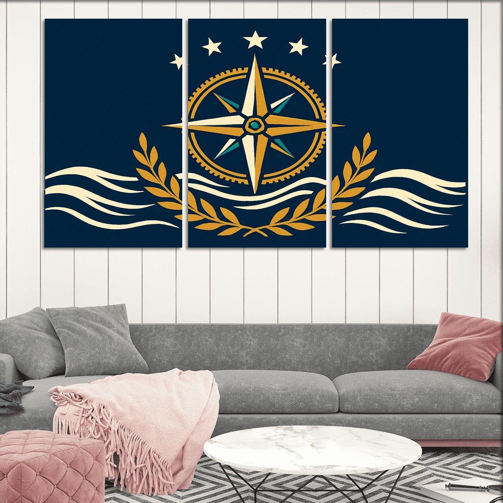 Maritime Compass Banner modern paintings frame