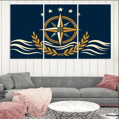 Maritime Compass Banner modern paintings frame