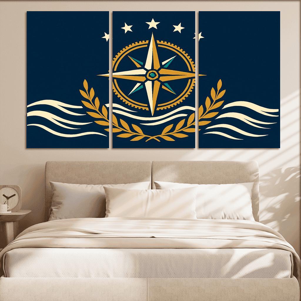 Maritime Compass Banner modern paintings frame