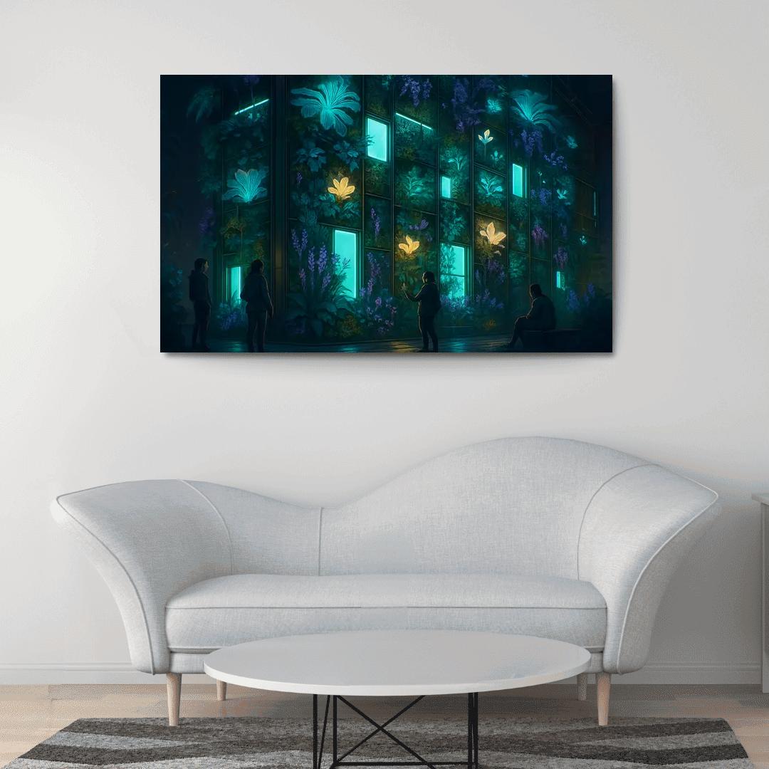 Luminescent Vertical Gardens framed paintings