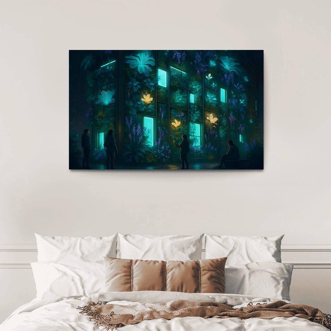 Luminescent Vertical Gardens framed paintings
