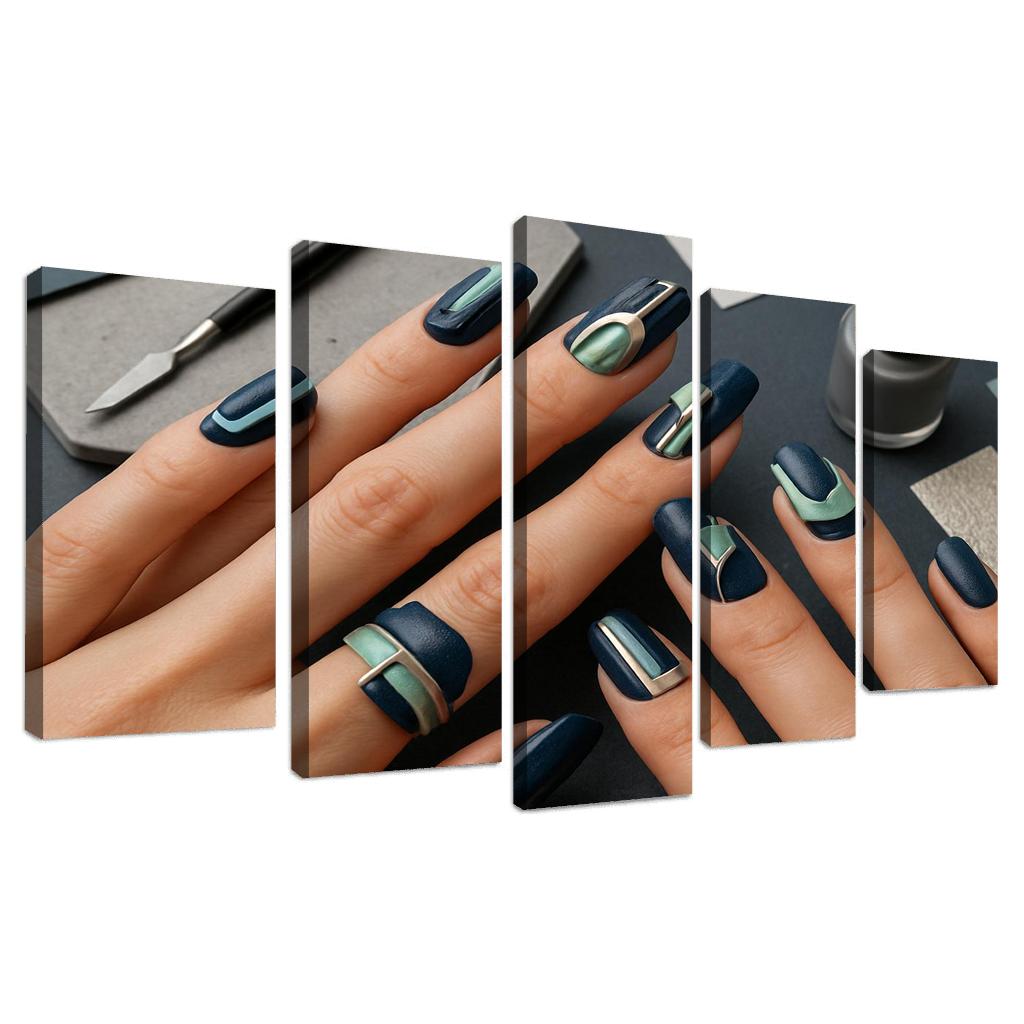 Architectural Nail Art abstract paintings frame