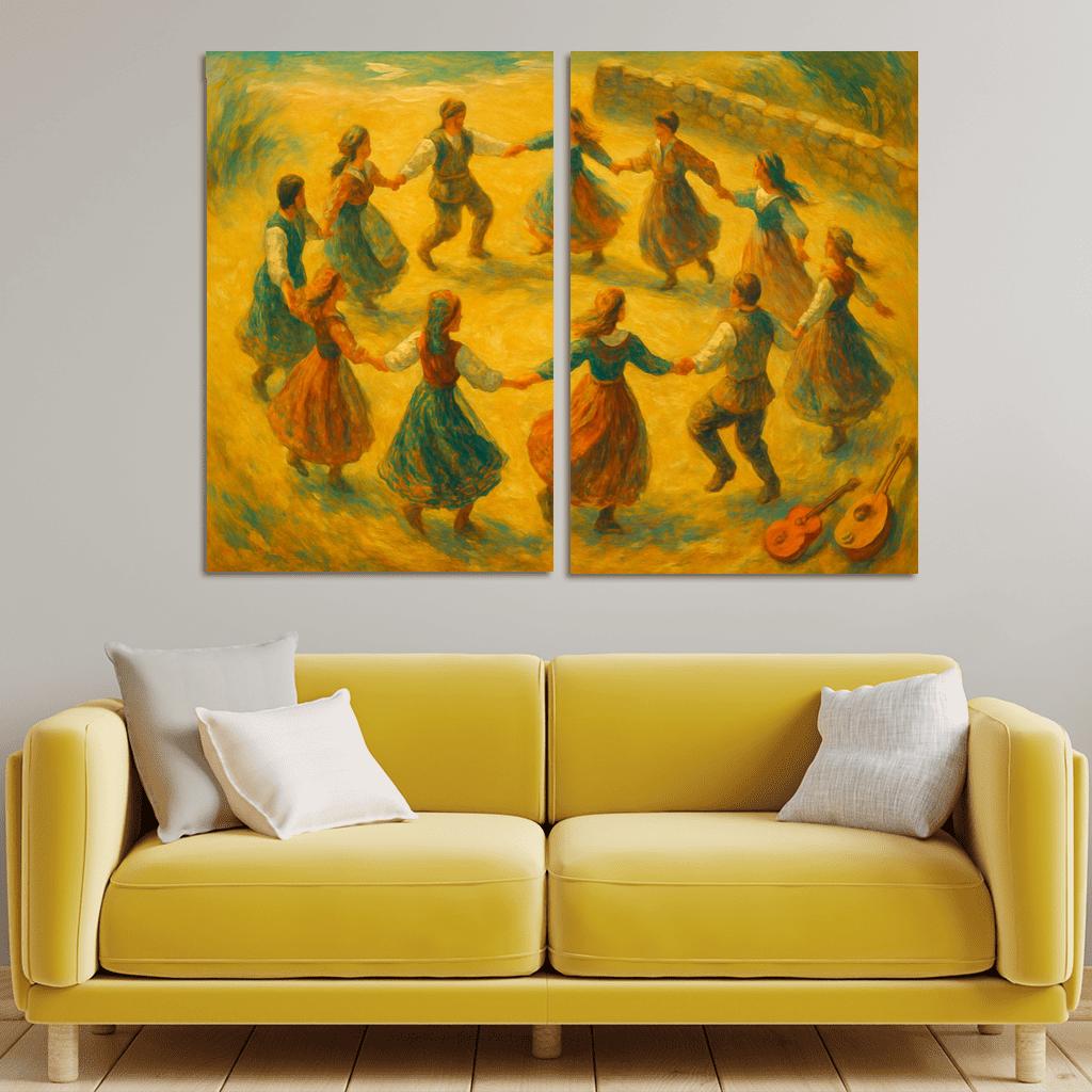 An Dro Revival Breton Circle Dance Reimagined premium artwork frames