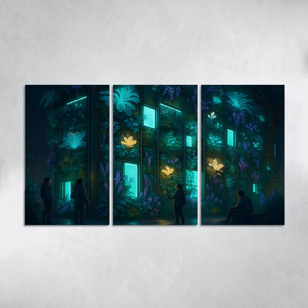 Luminescent Vertical Gardens framed paintings